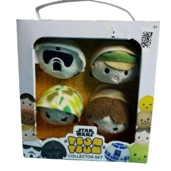 Star Wars Tsum Tsum ROTJ Plush Collector Set of 4 Disney Toys Boxed Gift NEW - Picture 1 of 6